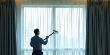Commercial curtain stain removal service don-valley-vic hotels offices restaurants
