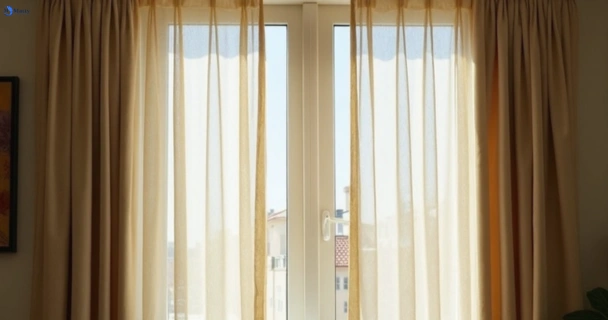 Dull dusty drapes in don-valley-vic before professional cleaning
